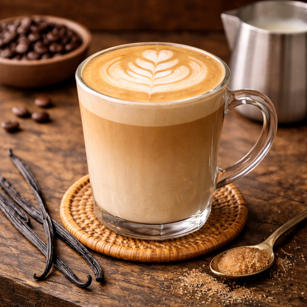 Hot Vanilla Latte Tanamera Coffee
